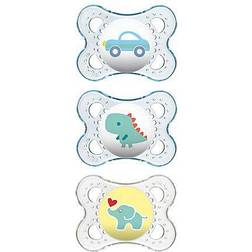 Mam Clear Pacifiers 0-6m 3-pack