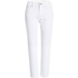 Rag & Bone Dre Low Rise Slim Boyfriend Jeans - White