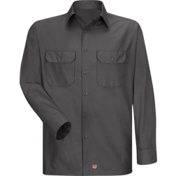 Red Kap Long Sleeve Solid Rip Stop Shirt - Charcoal