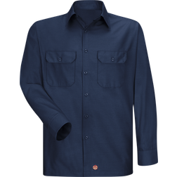 Red Kap Long Sleeve Solid Rip Stop Shirt - Navy