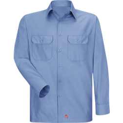 Red Kap Long Sleeve Solid Rip Stop Shirt - Light Blue