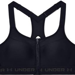 Under Armour High Crossback Zip Sports Bra - Black/Jet Gray