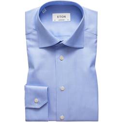 Eton Contemporary Fit Houndstooth Shirt - Light Blue