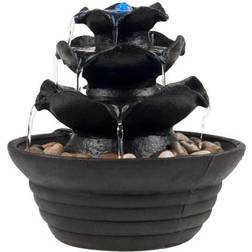 Pure Garden 3 Tier Cascading Tabletop Fountain with LED