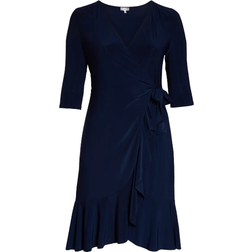 Kiyonna Whimsy Wrap Dress - Navy