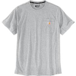 Carhartt Force Relaxed Fit Midweight Short Sleeve Pocket T-shirt - Heather Gray