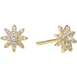 David Yurman Petite Starburst Stud Earrings - Gold/Diamond