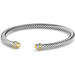 David Yurman Cable Classics Bracelet - Silver/Gold/Diamonds