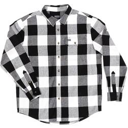 Smith's Workwear Men's Buffalo Pocket Flannel Button-up Shirt - White/Black