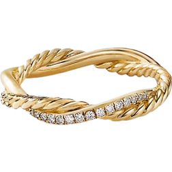 David Yurman Petite Infinity Twisted Ring - Gold/Diamonds