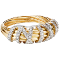 David Yurman Helena Small Ring - Gold/Diamonds