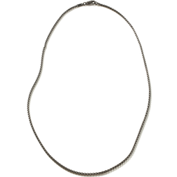 John Hardy Sterling Silver with Satin Matte Black Rhodium Classic Chain Necklace