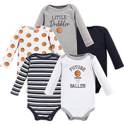 Hudson Long Sleeve Bodysuits 5-pack - Basketball (10158621)