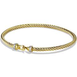 David Yurman Cable Collectibles Buckle Bracelet - Gold/Diamonds