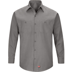 Red Kap Long-Sleeve Work Shirt - Gray