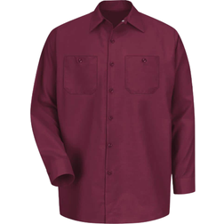 Red Kap Long-Sleeve Work Shirt - Burgundy