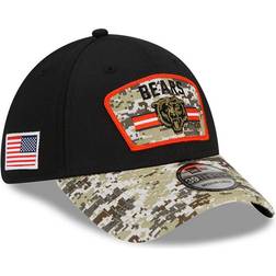 New Era Chicago Bears 2021 Salute To Service 39THIRTY Flex Hat Men - Black/Camo