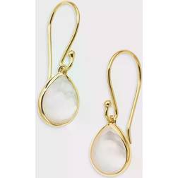 Ippolita 18K Yellow Gold Rock Candy Teardrop Earrings in Rock Crystal and Mother-of-Pearl Doublet