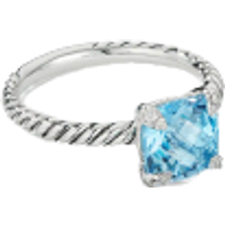 David Yurman Chatelaine Ring - Silver/Topaz/Diamonds