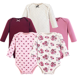 Hudson Long Sleeve Bodysuits 5-pack - Rose (10155615)