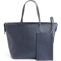 Royce Wide Tote Bag with Wristlet - Blue