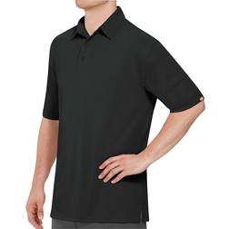 Red Kap Performance Knit Flex Series Pro Work Polo Shirts - Black