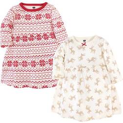 Hudson Baby Toddler Long Sleeve Dress 2-pack - Reindeer ( 11156709)