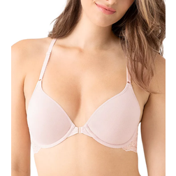 Wacoal Inspired Eyelet Front-Close T-shirt Bra - Rose Smoke