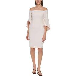 Calvin Klein Off-The-Shoulder Sheath Dress - Blossom