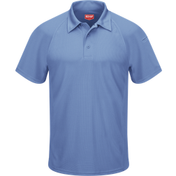 Red Kap Short Sleeve Performance Knit Flex Series Active Polo Shirt - Medium Blue