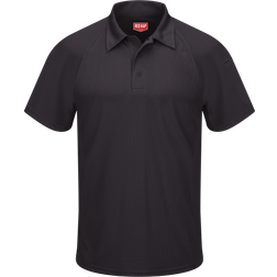 Red Kap Short Sleeve Performance Knit Flex Series Active Polo Shirt - Black