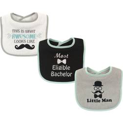 Luvable Friends Little Man Drooler Bibs 3-Pack