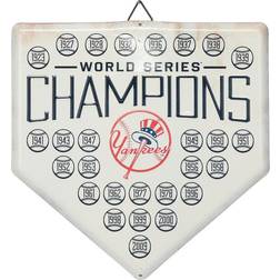 Open Road Brands New York Yankees World Series Home Plate Metal Sign