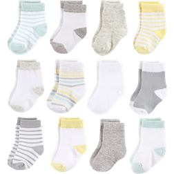 Hudson Basic Crew Socks 12-pack - Neutral Stripe (10754046)