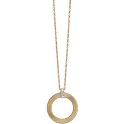 Marco Bicego 18K White & Yellow Gold Masai Diamond Circle Pendant Necklace, 16.5L