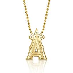 Alex Woo Los Angeles Angels Little Logo 14k Yellow Gold Necklace