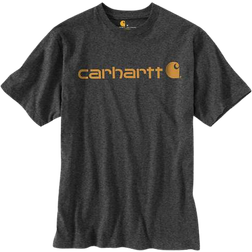 Carhartt Loose Fit Heavyweight Short -Sleeve Logo Graphic T-shirt - Carbon Heather