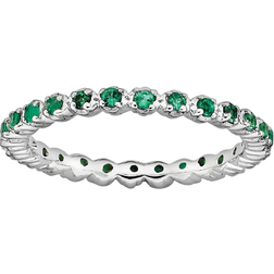 Stacks & Stones Stack Ring - Silver/Emerald