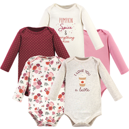 Hudson Long Sleeve Bodysuits 5 Pack - Pumpkin Spice (10158642)
