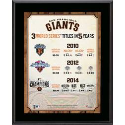 Fanatics San Francisco Giants 2014 World Series Champions Three Championships in Five Years Plaque