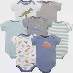 Hudson Baby Short Sleeve Bodysuits 7-Pack - Stegosaurus