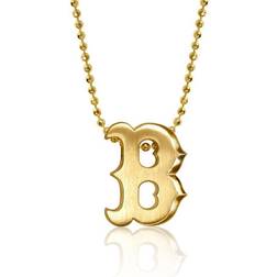 Alex Woo Boston Red Sox Little Logo 14k Yellow Gold Necklace