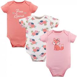 Hudson Bodysuits SS 3-Pack - Floral Fox