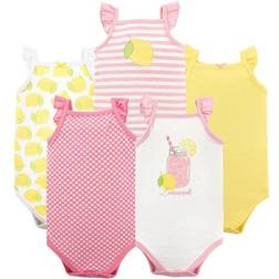 Hudson Baby Girl's Cotton Sleeveless Bodysuits 5-pack - Lemonade (10155354)