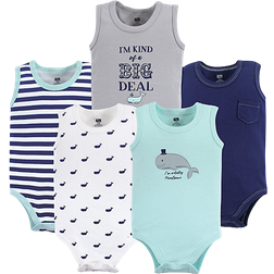 Hudson Sleeveless Bodysuits 5-pack - Whale (10155389)