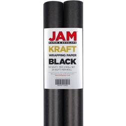 Jam Paper Papier Kraft 50 Pi Noir 2 Rouleaux