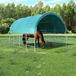 vidaXL Livestock Tent PVC 3.7x3.7 m Green