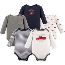 Hudson Baby Long-Sleeve Bodysuits 5-pack - Fire Trucks ( 10155280)