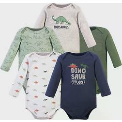 Hudson Baby Long-Sleeve Bodysuits 5-pack - Dinosaur