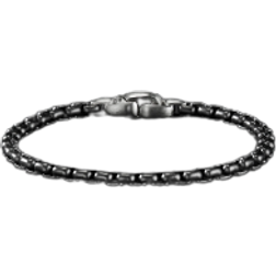 David Yurman Box Chain Bracelet - Black/Silver